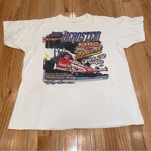 Henny Bernstein Budweiser King Single Stitch Vintage T Shirt Double Sided XL